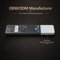 Control Remoto Inalámbrico Inteligente de Aluminio Anodizado, Personalizado OEM Profesional, para Sistema de Hogar Inteligente, 39 Teclas, BLE, Voz, 20m