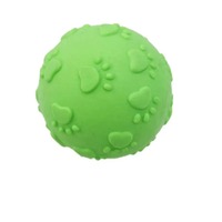 Produk Baru Terlaris Bola Anjing Motif Kartun Anti Gigit Custom, Mainan Kunyah Interaktif Berbunyi, Mainan Hewan Peliharaan Karet TPR 6cm