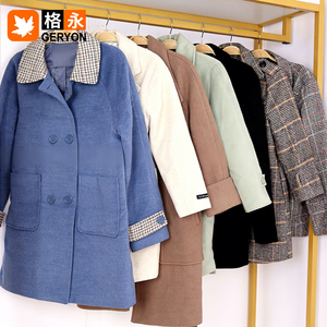 Abrigos de lana Boucle usados para mujer, chaquetas de estambre, chaqueta gruesa de lana, mezcla de <span class=keywords><strong>Ropa</strong></span> Usada para mujer, fardos de <span class=keywords><strong>Ropa</strong></span> usada de Invierno para mujer - Product Image 1