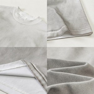 Camiseta de Algodón 100% Gruesa al por Mayor, Personalizada con Pintura en Aerosol, Talla Grande, Holgada, de Alta Calidad, Cuello Redondo, para Hombre, TKAN774D - Product Image 2