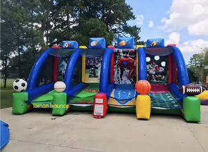 لعبة كرة القدم القابلة للنفخ مع لعبة السهام، لعبة خارجية قابلة للنفخ، سهلة التركيب بجودة تجارية، قابلة للتخصيص للأعمال التجارية واللعب الخارجي - Product Image 2