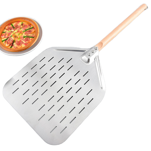 COM-FOUR® Pala Para Pizza De Acero Inoxidable 430 – Mango De Madera Plegable – Ideal Para Pizza, Pasteles Y Pan – Herramienta Versátil Para Hornear