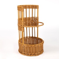Handgemaakte, ecovriendelijke, waterdichte broodmand van zwart PP-rattan, geweven baguettehouder voor op de bakkerijbalie of aanrecht.