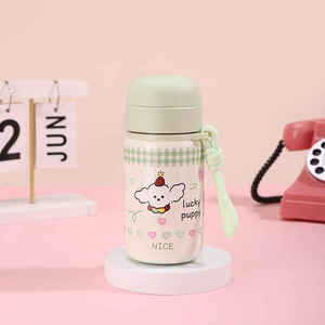 Cartoon Adults Direct Drinking Cup Portable Stainless Steel Leak-Proof Insulated Cup Carrying Strap 6-12 Hours Thermal - Product Image 2