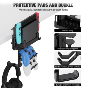 Rack <span class=keywords><strong>de</strong></span> rangement multifonctionnel 3 en 1 pour Nintendo Switch Controller Rack <span class=keywords><strong>de</strong></span> rangement pour casque <span class=keywords><strong>Cintre</strong></span> - Product Image 2