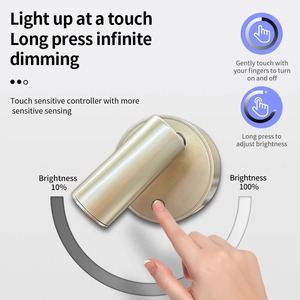 Lámpara LED Magnética Recargable por USB, Foco de Pared Inalámbrico con Succión Magnética, Luz Minimalista de Lujo para Mesita de Noche - Product Image 2