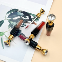Tubes de gloss à lèvres à capuchon doré pour marque privée, Huile à lèvres hydratante repulpante, Gloss à lèvres brillant à texture épaisse, Maquillage