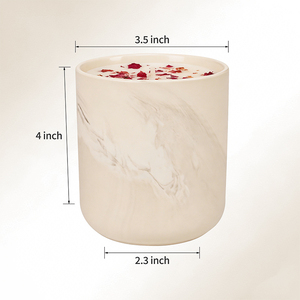 Venta al por Mayor de Portavelas de Cerámica con Patrón de Mármol Nórdico, Portavelas Cilíndrico de Porcelana Minimalista para Decoración del Hogar - Product Image 6