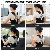 Ceinture de soutien dorsal pour enfants, étudiants, adultes, hommes, femmes, respirante, légère, en polyester, protection invisible du dos