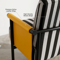 Fauteuil de détente moderne en teck doré, écologique, pour la maison, le bureau, la chambre, le salon, la salle à manger, l'hôtel et la réception d'hébergements touristiques