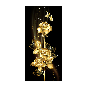 Decorazione per la Casa, Poster con Fiori Dorati, Stampa su Tela, Dipinto Murale per Soggiorno, Arte da Parete in Cristallo e Porcellana - Product Image 6