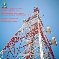 Menara Komunikasi Baja Anggar 4 Kaki Tugas Berat untuk Infrastruktur Telekomunikasi