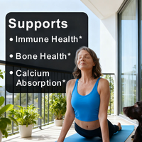 Capsules de Vitamine D3 5000 UI et K2 en Gélules Molles de Qualité Alimentaire pour la Fonction Musculaire et le Soutien Immunitaire, Véganes et Saines, en Gros