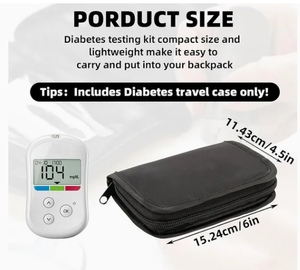 Bolsa de almacenamiento dura de Eva personalizada, Maleta adecuada para suministros para diabetes, caja de medidor de <span class=keywords><strong>glucosa</strong></span> en sangre, bolsa de almacenamiento portátil <span class=keywords><strong>con</strong></span> cremallera - Product Image 2