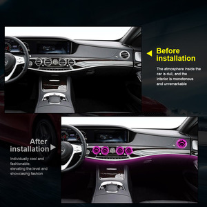 Kit d'éclairage d'ambiance RGB LED pour bouches d'aération de Mercedes Benz Classe S W222, compatible avec l'éclairage d'ambiance d'origine. - Product Image 5