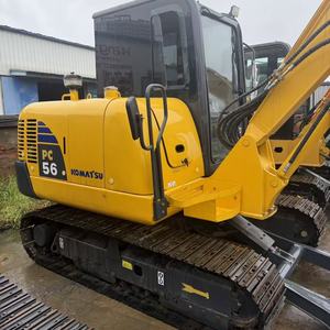 Excavatrice sur chenilles Komatsu PC56 d'occasion, moteur d'origine, compacte, pour travaux municipaux et de jardinage, bon état, prête à l'exportation - Product Image 5