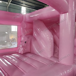 Hot phổ biến <span class=keywords><strong>Inflatable</strong></span> Hồng bouncy lâu đài <span class=keywords><strong>Combo</strong></span> với Slide N Hồ bơi cho bữa tiệc và đám cưới - Product Image 2
