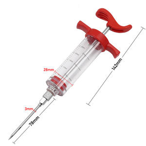 30ml plastik enjektör paslanmaz çelik et şırınga barbekü Marinade enjektör şırınga et iğne - Product Image 6