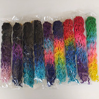 Extensions de cheveux synthétiques ondulés Gypsy Locs de 18 pouces, tresses synthétiques Gypsy Faux Locks, tresses au crochet, cheveux Gypsy Locs