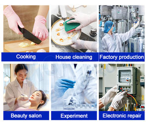 Fábrica de China, venta al por mayor, guante de nitrilo naranja, guantes de nitrilo desechables negros sin polvo para trabajo punteado con diamantes - Product Image 5