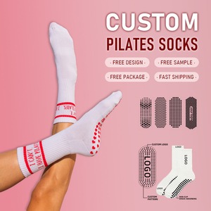 Chaussettes de Pilates et de Yoga Personnalisées avec Logo, Antidérapantes, Tricotées, Évacuation de l'Humidité, Faible MOQ pour Studio, Vente en Gros, OEM - Product Image 1