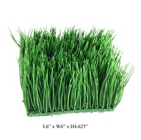 Tapis en buis, herbe de cèdre, verte, carré, herbe de blé longue, plantes et fleurs artificielles pour décoration de guirlande de maison