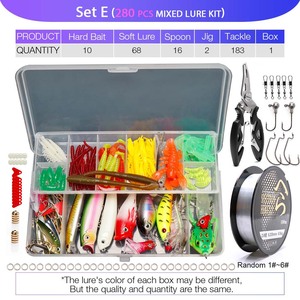 <span class=keywords><strong>Kit</strong></span> <span class=keywords><strong>de</strong></span> leurres <span class=keywords><strong>de</strong></span> <span class=keywords><strong>pêche</strong></span> en gros avec boîte en plastique, ensemble <span class=keywords><strong>de</strong></span> leurres souples, crankbaits et wobblers noirs multiples - Product Image 5