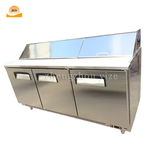 Compra al por Mayor 0-10 ℃   Refrigerador Exhibidor de 3 Puertas para Hotel, Pastelería, Ensaladas y Pizzas, con Estantes - Product Image 2