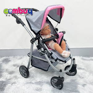 <span class=keywords><strong>Jouet</strong></span> <span class=keywords><strong>poussette</strong></span> pour bébé <span class=keywords><strong>en</strong></span> fer à roulettes pour jouer à faire semblant à l'intérieur - Product Image 6