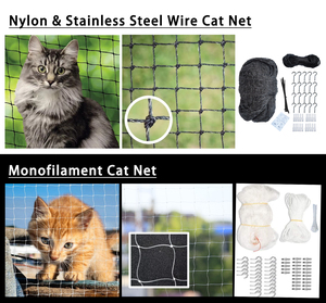 बिल्ली बाड़े शुद्ध बिल्ली सुरक्षा स्टील तार hdpe स्टेनलेस स्टील आउटडोर कस्टम काटने प्रसंस्करण सेवा <span class=keywords><strong>3</strong></span>-5 - Product Image 4