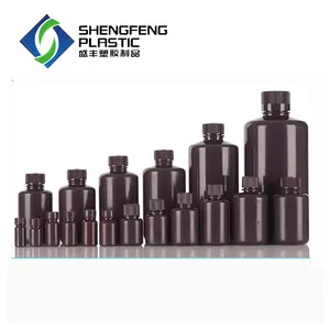 Free Samples HDPE Liquid Plastic Chemical Brown Laboratory Bottle 15ml 30ml 60ml 125ml 250ml 500ml 1L Reagent Bottle