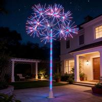Grande sculpture lumineuse LED RGB en forme de feu d'artifice, IP65, résistante aux intempéries, en acier inoxydable, éclairage paysager extérieur, Noël, festival