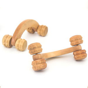 斬新なハンドヘルドローラー、木製バスボディマッサージャー、便利なヘッドマッサージャー、木製マッサージネック - Product Image 6