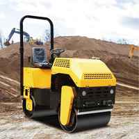 Rouleau compresseur vibrant à double tambour DR Brand DR-1T avec une force d'excitation de 30KN pour le compactage de l'asphalte et du sol dans la construction