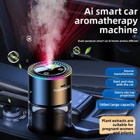 Diffuseur d'aromathérapie automatique pour voiture en métal, diffuseur de parfum pour siège de voiture à piles, élimination des odeurs et rafraîchissement 180 ml