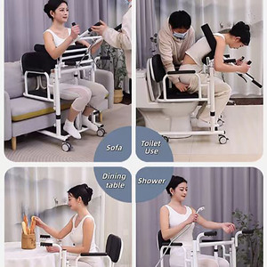 Wholesale Factory Nursing Home Care Center 130kg Capacity Adjustable Cushion Paralyzed Disable Hydraulic Transfer Lift Chair - Product Image 3
