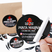 Autocollant adhésif en vinyle avec logo personnalisé, autocollant rond imperméable, étiquette alimentaire en papier, rouleau d'autocollants holographiques