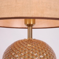Lampe de table en céramique design moderne Lampe de table de bureau de restaurant Lampe de table de couleur marron Lampe de table de chambre à coucher Veilleuses