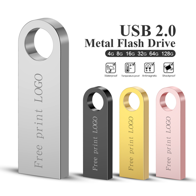 Gift Fast Speed Mini USB Flash Drive Metal USB 2.0 3.0 Flash Disk Metal USB 32GB 64GB
