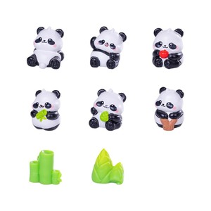 Últimos Diseños de Micropaisajes, Jardinería DIY, Creativo y Lindo Adorno Redondo con Muñeco de <span class=keywords><strong>Panda</strong></span>, Decoración para Coche, Escritorio, Pequeño Adorno - Product Image 1