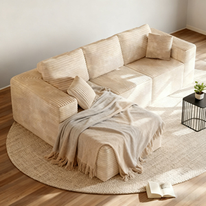 Großhandel Neues <span class=keywords><strong>L</strong></span>-Form Multifunktionales <span class=keywords><strong>Sofa</strong></span> mit Bequemem Langflor-Stoffbezug, Starkem Stützschaum und Modularem Schlafsofa - Product Image 6