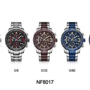 นาฬิกา NAVIFORCE 8017 ลำลอง แสดงวันที่ นาฬิกาข้อมือผู้ชาย สายเหล็ก โครโนกราฟ ควอตซ์ - Product Image 6