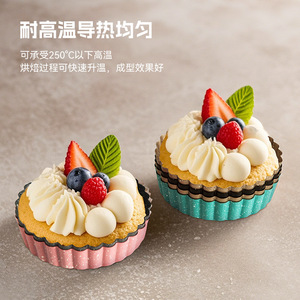 Solid Bottom Chrysanthemum Edge Cake Mold Non Stick Tart Pan Round Baking Pan Heat Resistant For Home Oven - Product Image 1