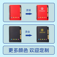 Carnet à spirales A6 en kraft, stylo, bloc-notes adhésif PET, ensemble de carnets de notes, bureau, entreprise, logo personnalisé, vente en gros