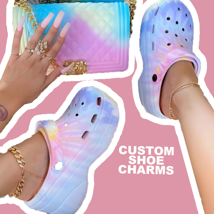 2022 Ins Print Snakeskin Thick Soled Mules Platform Eva Ladies Classic Woman Garden Slip Clogs Shoes Slippers Sandals