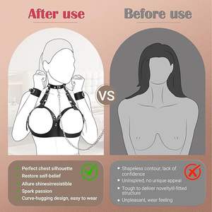 Kit SM en cuir TT FOREST, menottes, collier, accessoires sexuels BDSM pour couple, harnais corporel, attaches, jouets érotiques pour adultes - Product Image 6