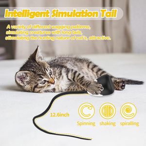 Giocattolo Interattivo per Gatti con Coda Elettronica Ricaricabile in PVC+PP+Poliestere, Ecologico, per Esercizio Indoor - Product Image 6