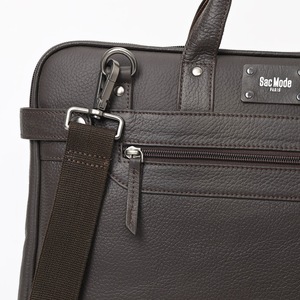 Maletín de Cuero Genuino de Primera Calidad, Informal, Lujoso, Moderno, con Múltiples Bolsillos, Duradero, Ligero, Bandolera Suave para Portátil - Product Image 4