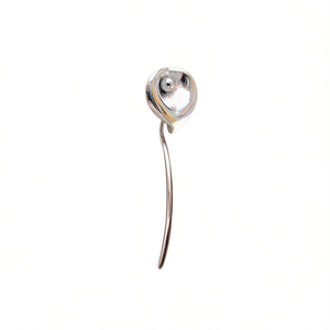 Orecchini a goccia bianchi da donna in lega di zinco, orecchini pendenti classici alla moda, accessorio gioiello - Product Image 1