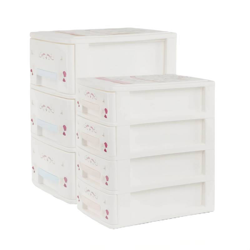 Multifunctional Plastic Storage Drawer Cabinet Stackable